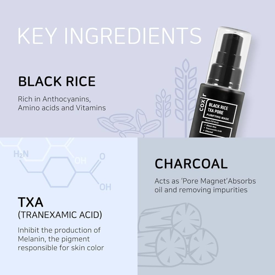 Coxir Black Rice TXA Pore Mask 50ml