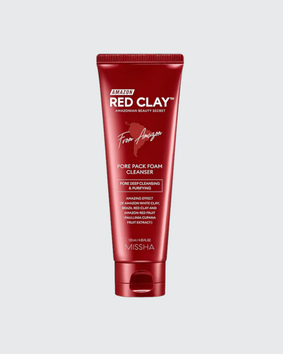 Missha Amazon Red Clay Pore Pack Foam Cleanser 120ml