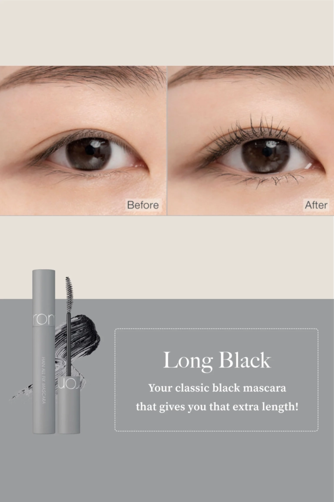 Rom&nd Han All Fix Mascara 01 Long Black