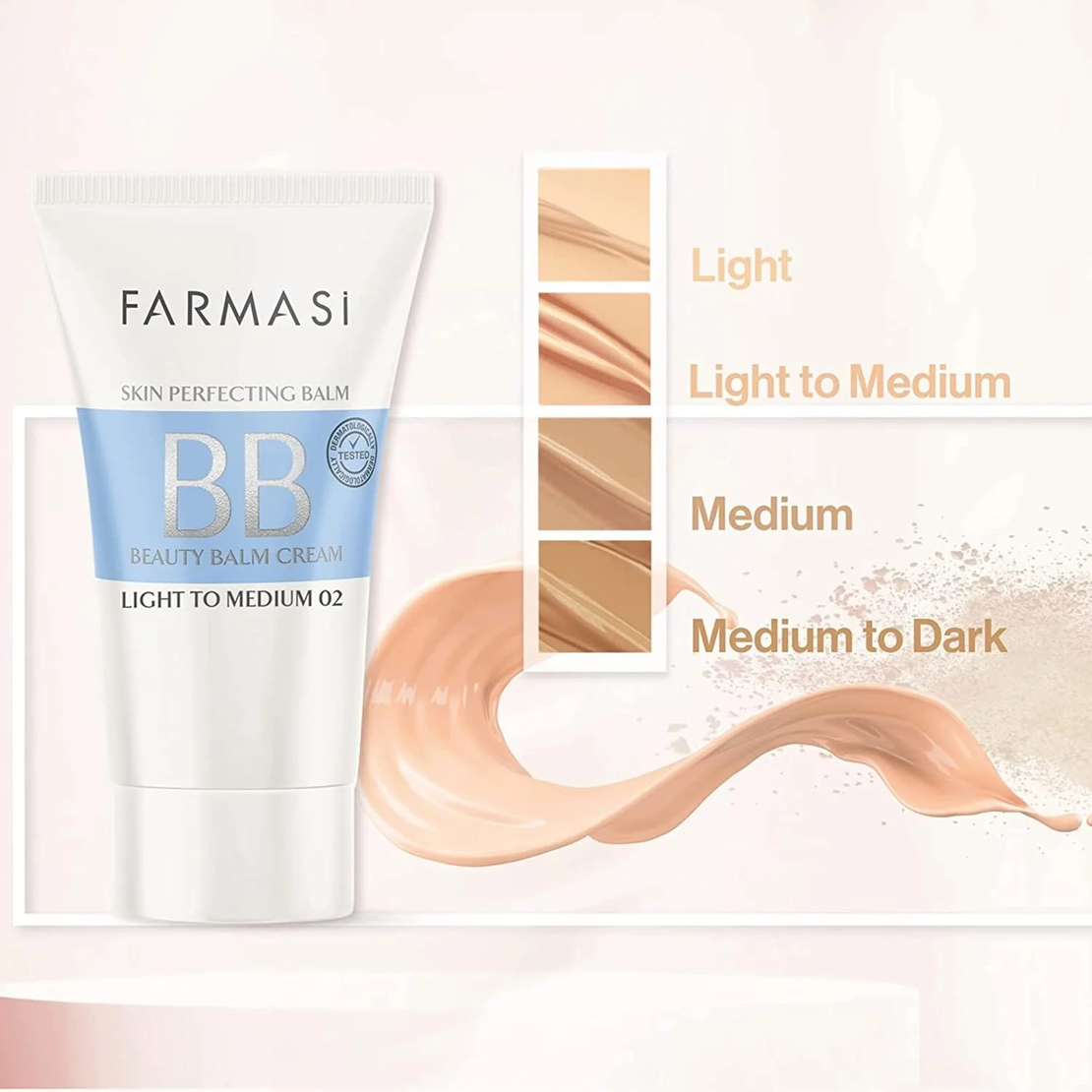 Farmasi Make Up BB Beauty Balm Cream 7 in 1, 50 ml | 02 LIGHT TO MEDIUM