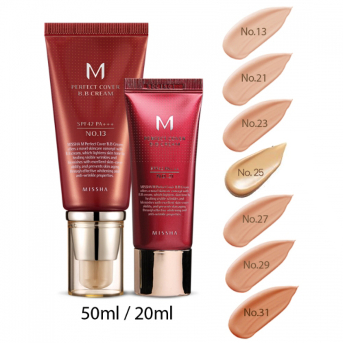 Missha Perfect Cover BB Cream No26 Natural Caramel 20ml