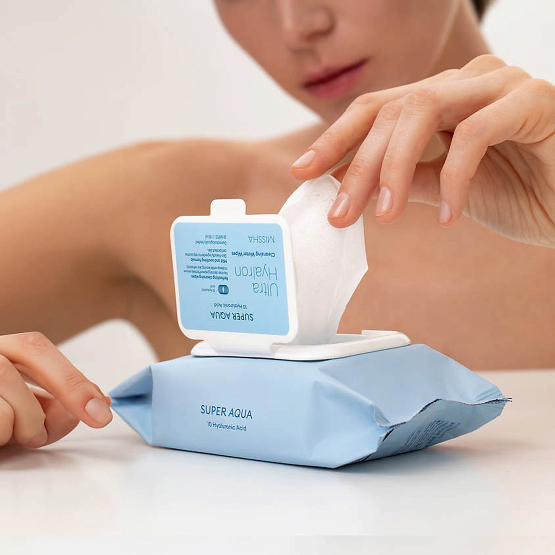 Missha Super Aqua Ultra Hyalron Cleansing Water Wipes (30 бр.)