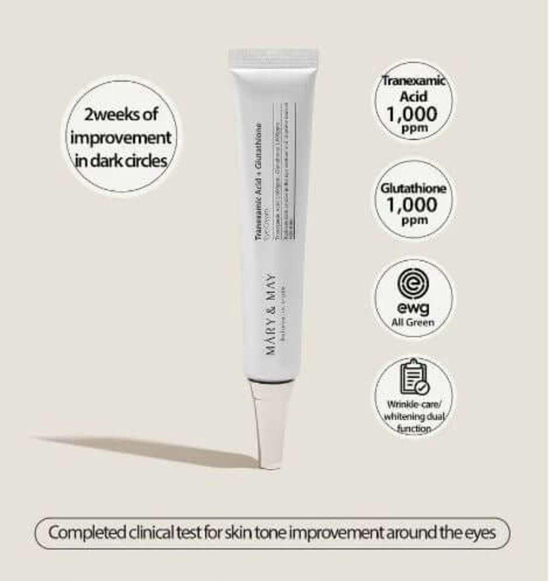 Mary and May Tranexamic Acid & Glutathione Eye Cream 12ml