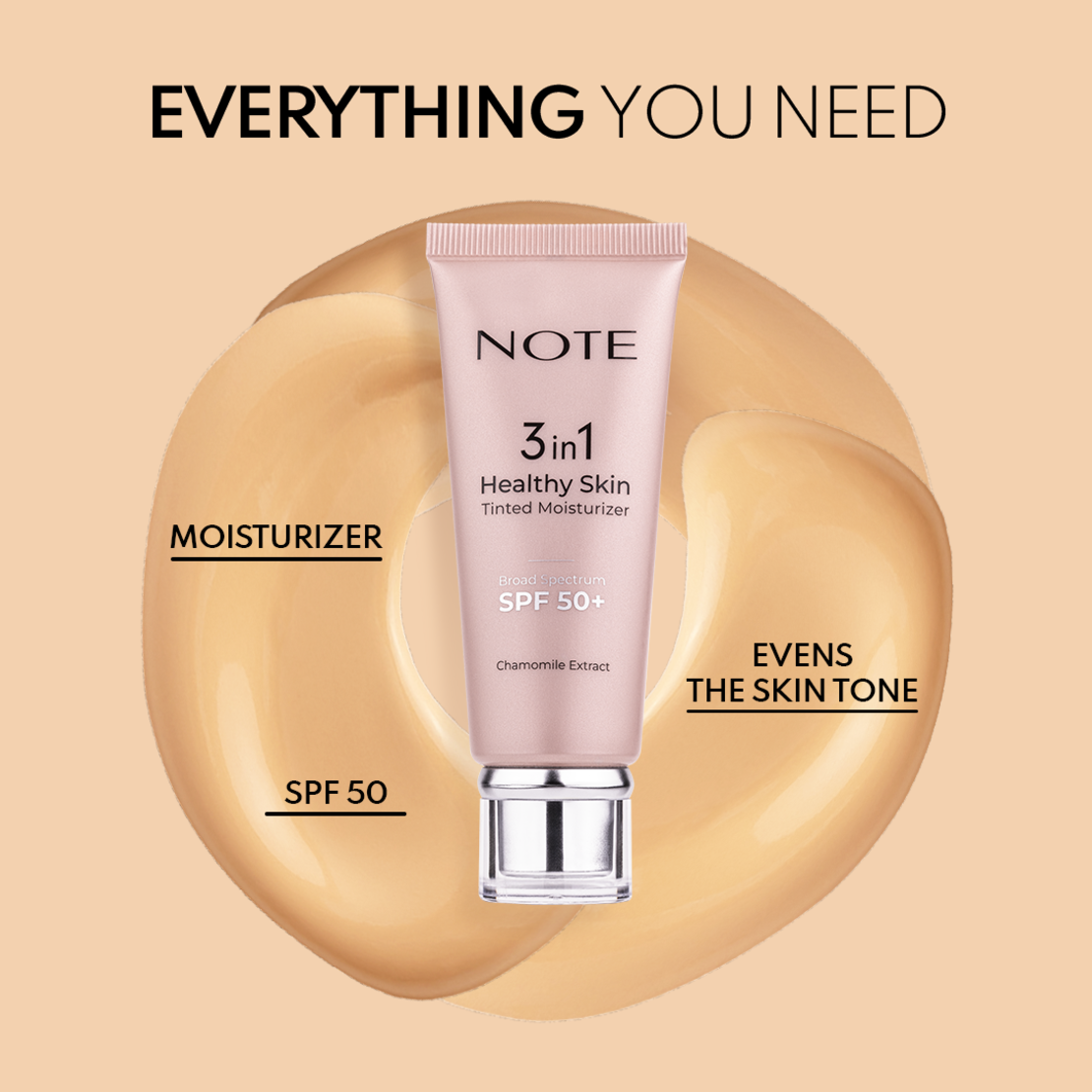 NOTE 3-in-1 Healthy Skin Tinted Moisturizer SPF 50+