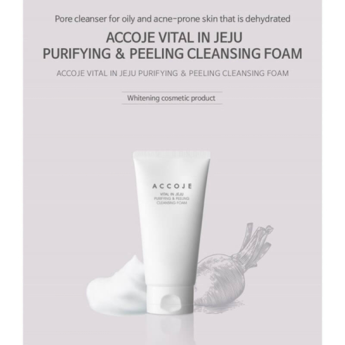 ACCOJE Vital in Jeju Purifying Peeling Cleansing Foam -150 ml.