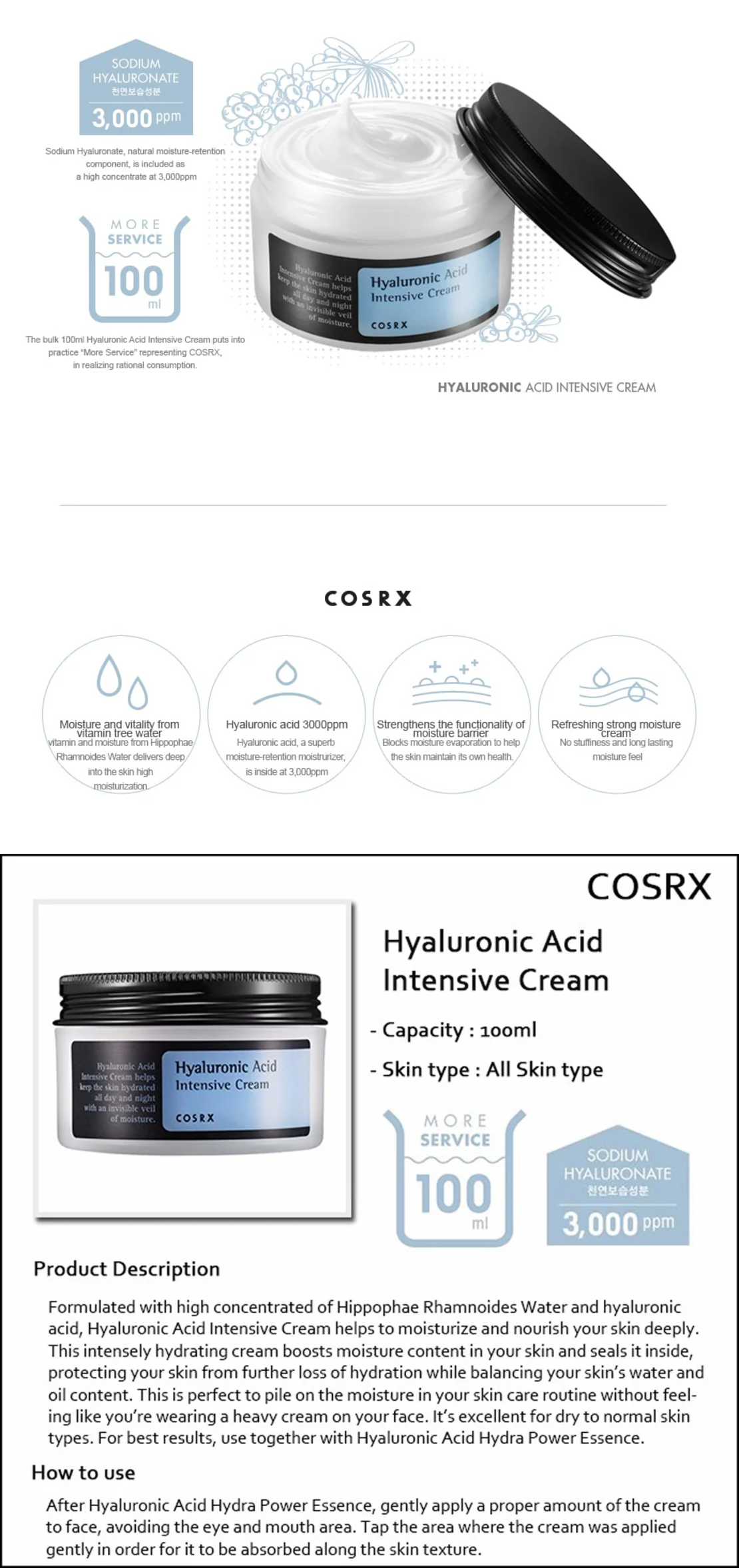 COSRX Hyaluronic Acid Intensive Cream 100ml