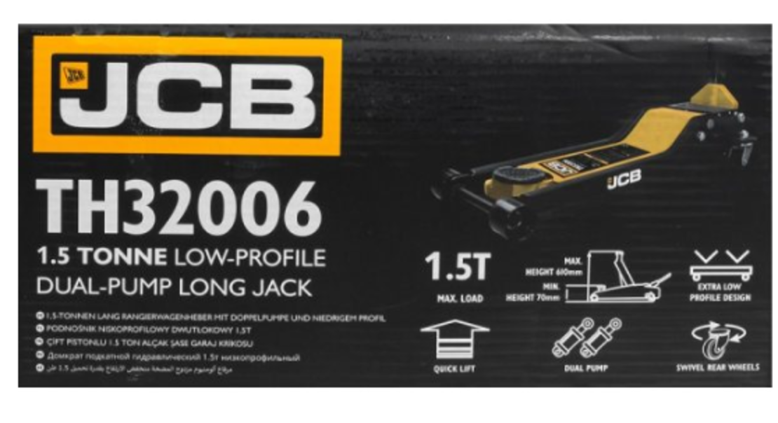 НИСКОПРОФИЛЕН КРИК 1.5 ТОНА 70 – 610 ММ JCB