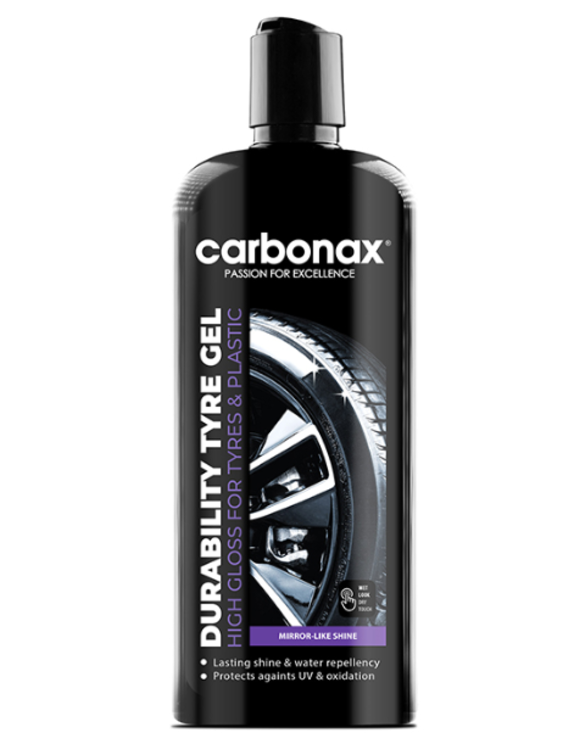 Препарат гел за блясък и защита на гуми и пластмаса Carbonax
