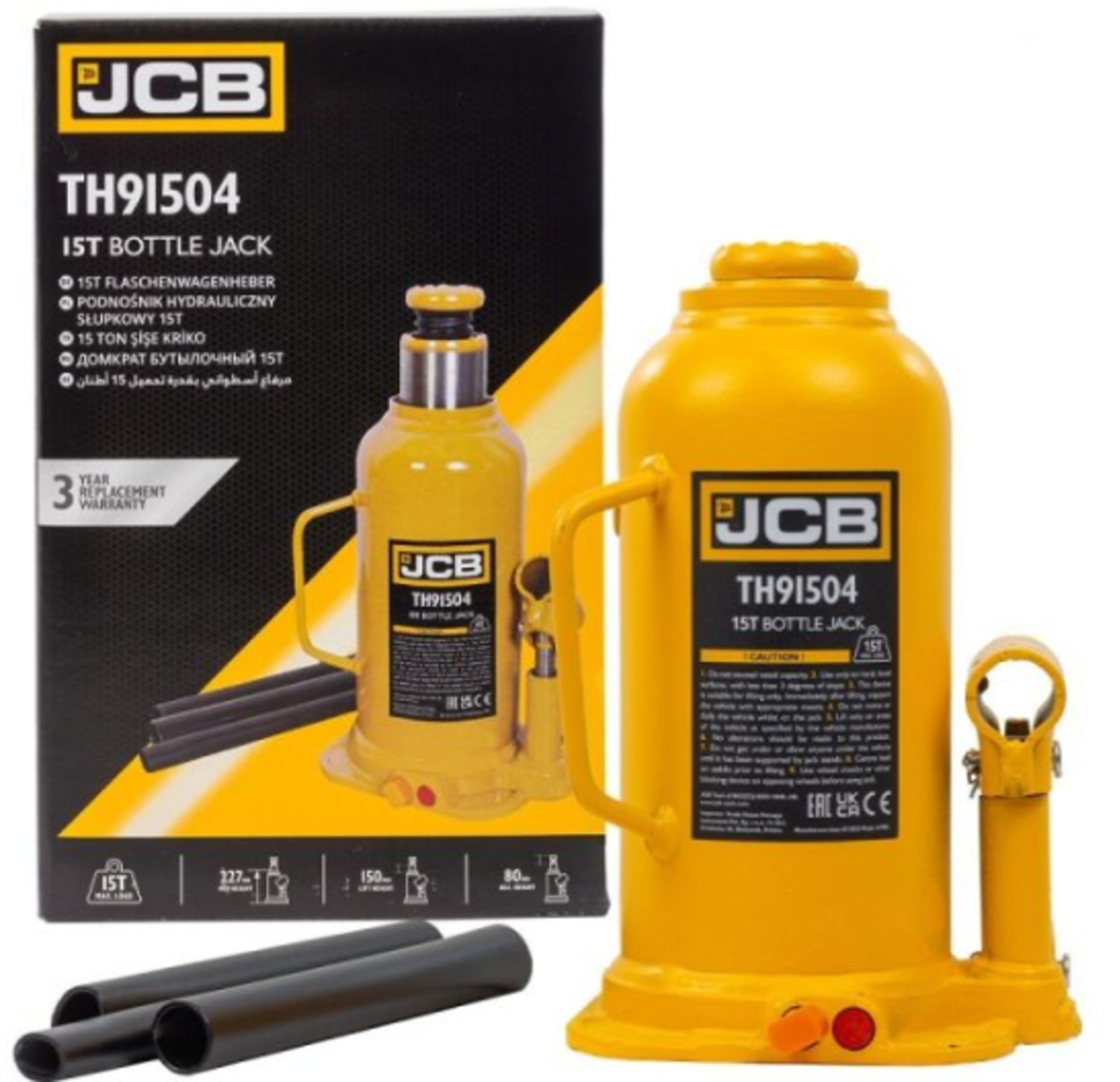 ХИДРАВЛИЧЕН КРИК ТИП БУТИЛКА 15 ТОНА JCB