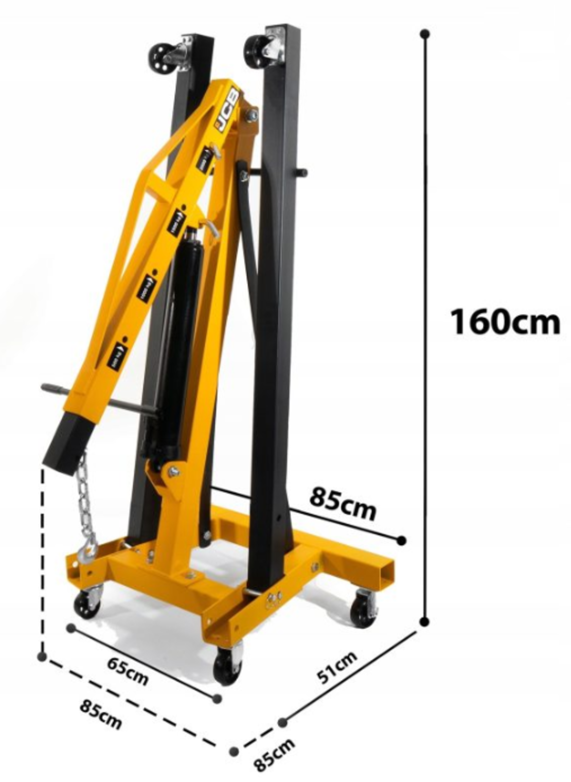 ХИДРАВЛИЧЕН, СГЪВАЕМ КРАН ЗА ДВИГАТЕЛИ ТИП ЖИРАФ 2 ТОНА JCB