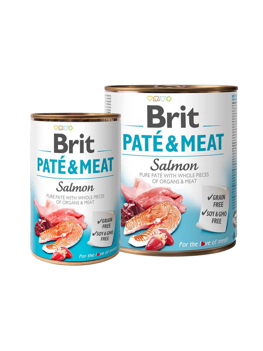 BRIT PATÉ & MEAT SALMON – консервирана храна за кучета с 26% сьомга и 24% пилешко месо 0.400 кг.