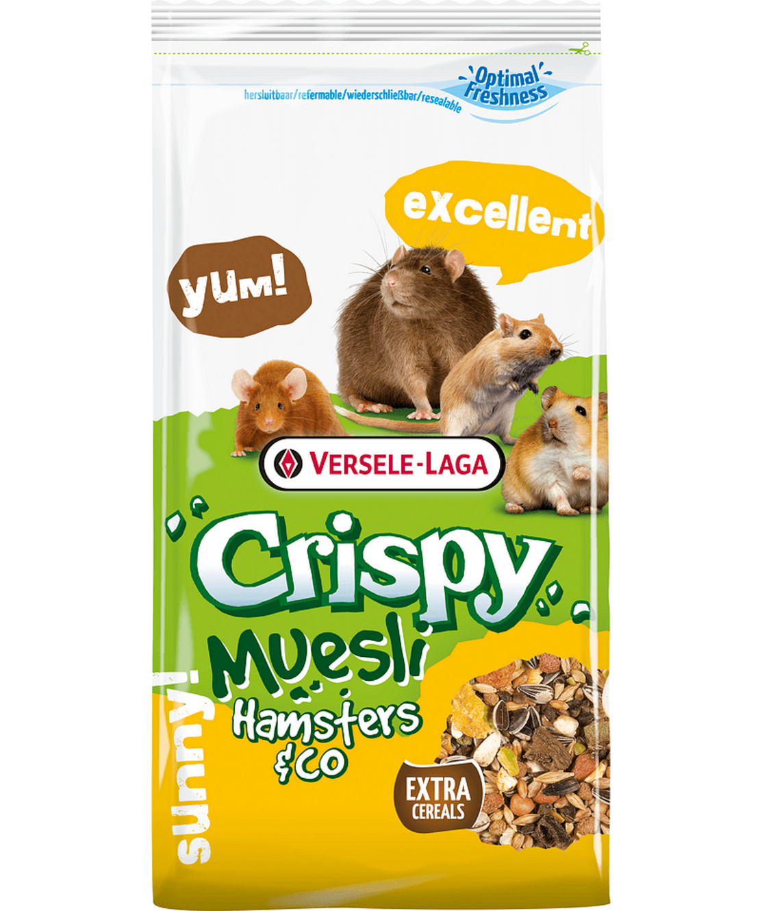 Versele Laga Crispy Muesli Hamster & Co - Пълноценна мюсли храна за хамстери - 1 кг