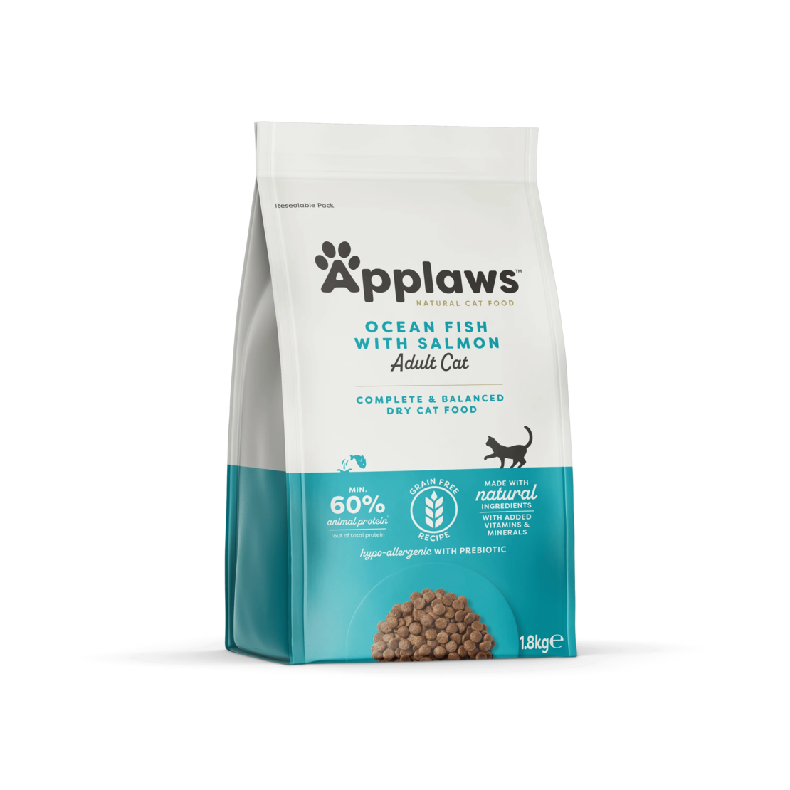 Applaws Adult Cat Ocean Fish with Salmon - суха храна за котка с 50% океански риби и сьомга - 1.8кг