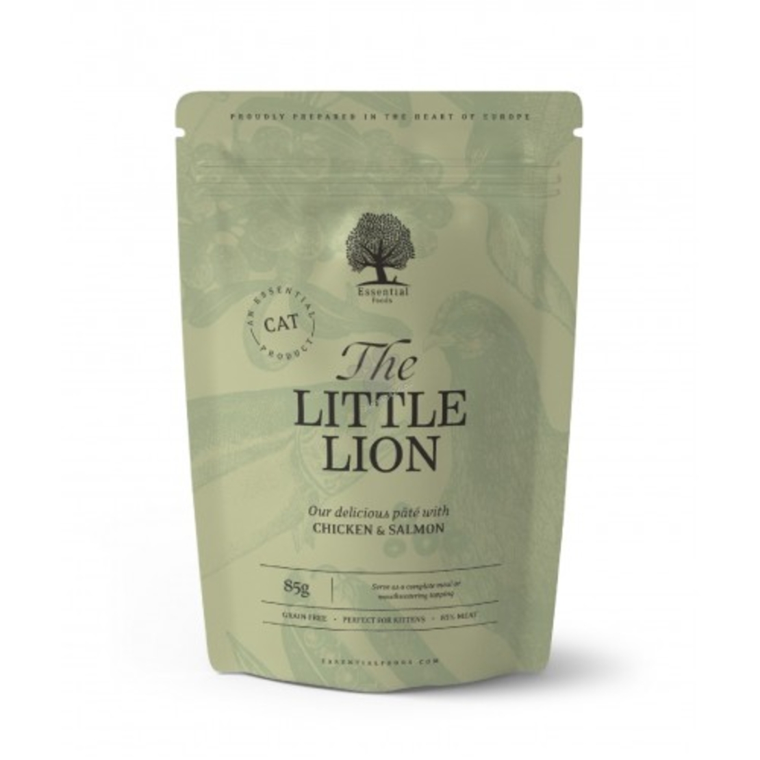 Essential The Little Lion - пауч за подрастващи котенца с пилешки филенца и сьомга 85 гр.