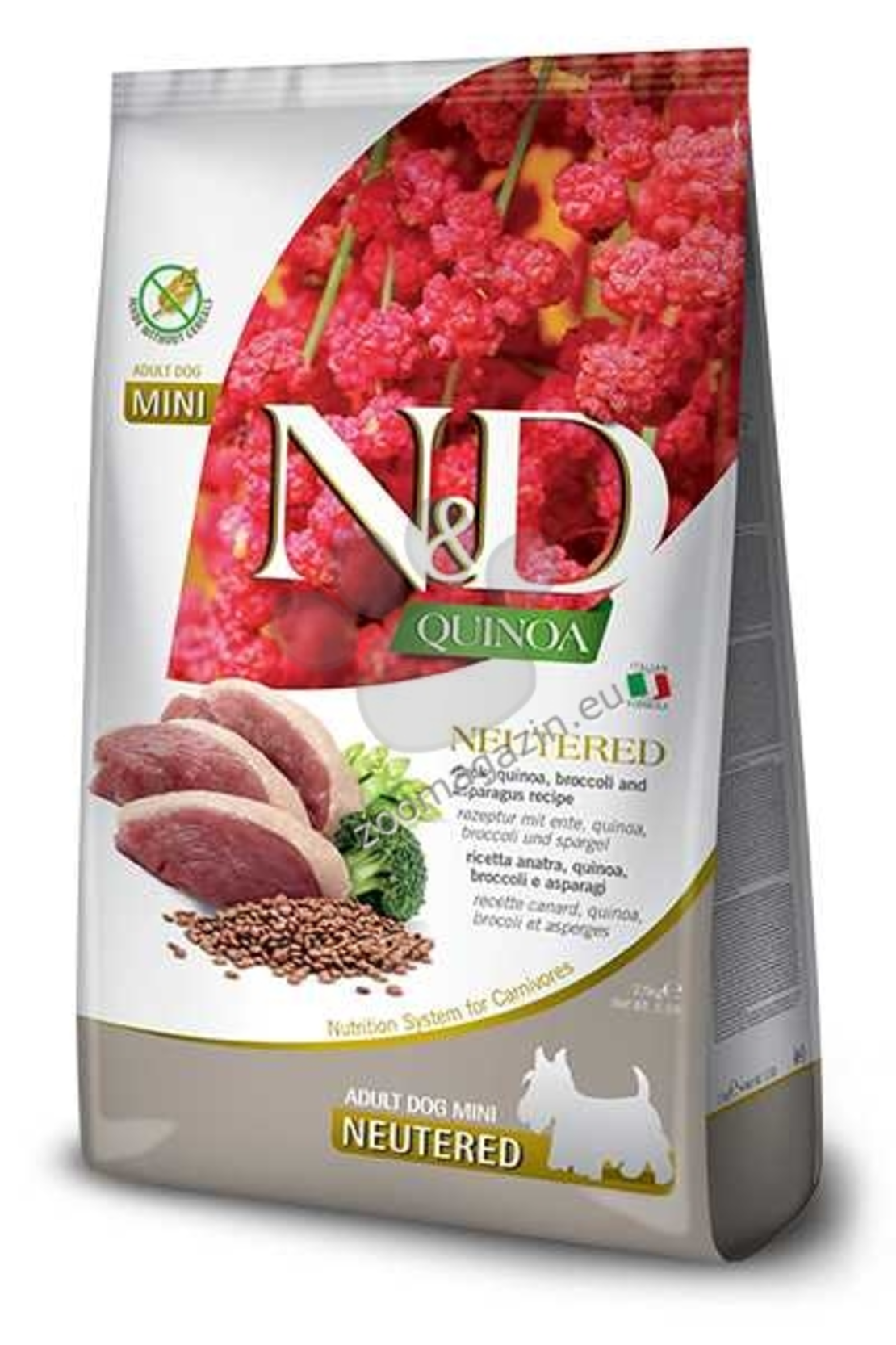 N&D DOG QUINOA WEIGHT LAMB ADULT MED&MAXI 2.5 KG с агнешко и броколи