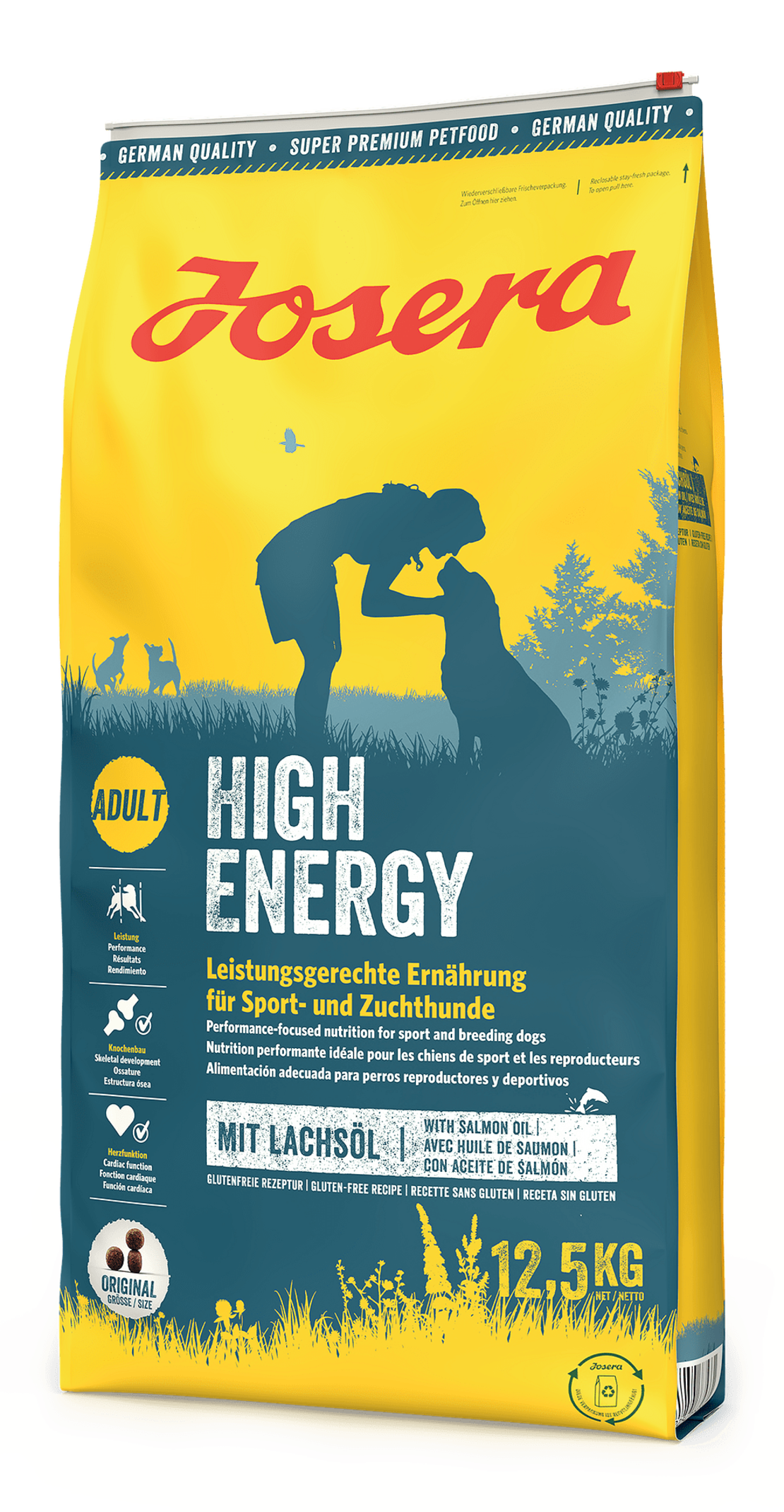 Josera Dog High Energy суха храна за израснали спортуващи, активни и работни кучета 12.5 кг