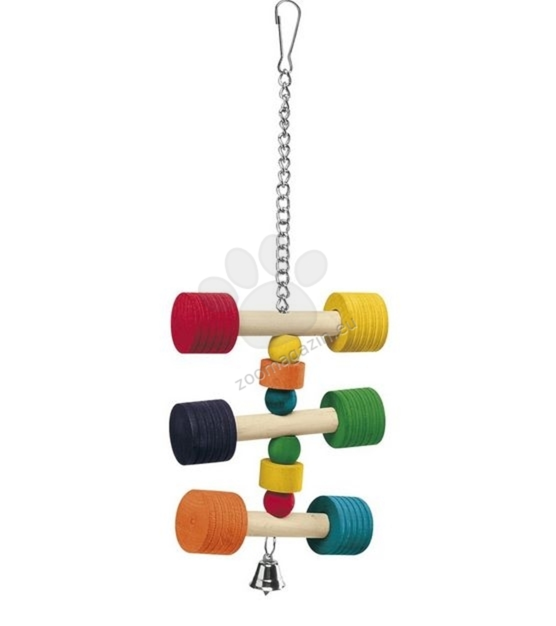 Ferplast - Parrot Toy pa4091 - дървена играчка за средни и големи папагали 11,5 / 11,5 / 31 cm