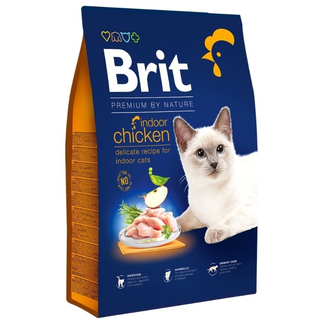 Суха храна Brit Premium by Nature Cat – Indoor Chicken – за котки живеещи на закрито, с пилешко 1.5 кг.