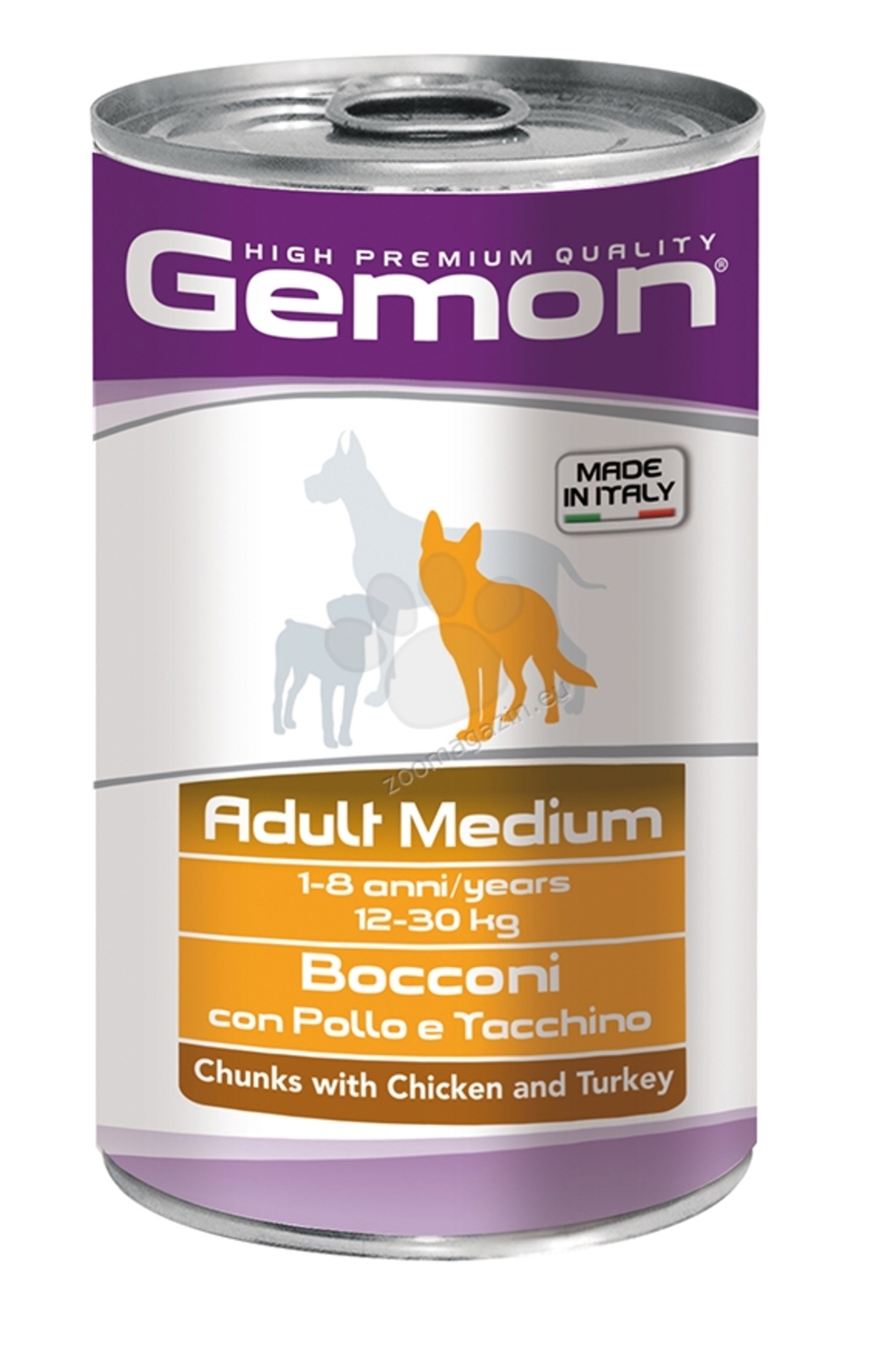 Консерва хапки DOG GEMON Adult 1.25,пиле и пуйка /куче/