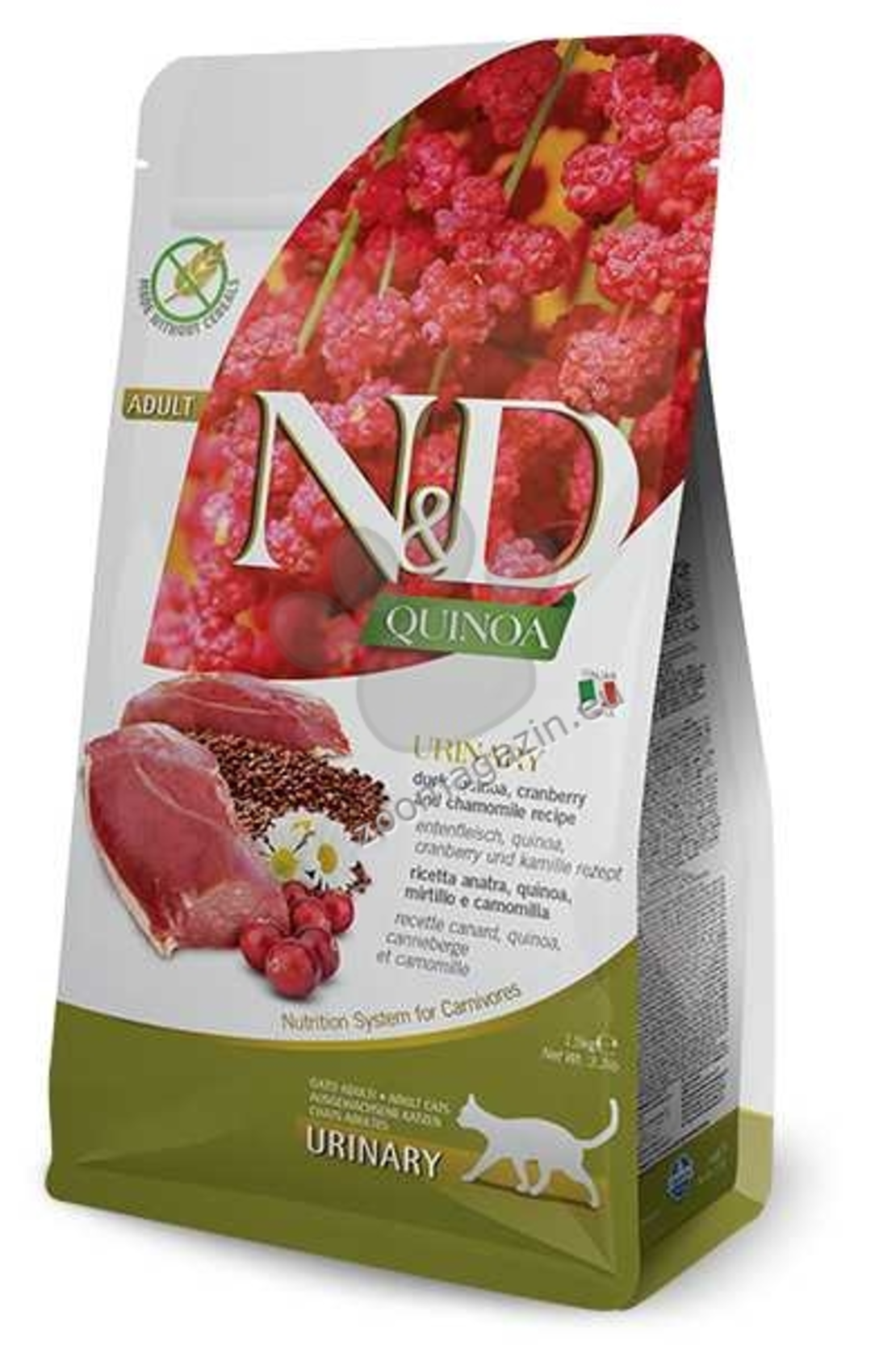 N&D CAT QUINOA URINARY С ПАТИЦА 1.5 KG