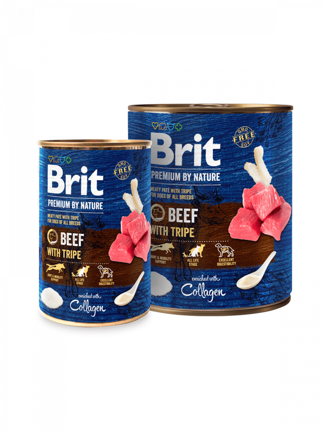 Brit Premium by Nature Beef with Tripe – консервирана храна за кучета с говеждо и шкембе 0.800 кг.