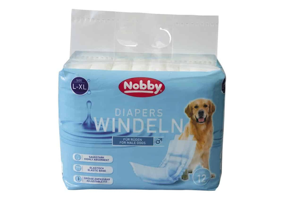 NOBBY - Diapers male dogs - памперс за мъжки кучета 12 бр. -L-XL - 60-80 см. обиколка на талията