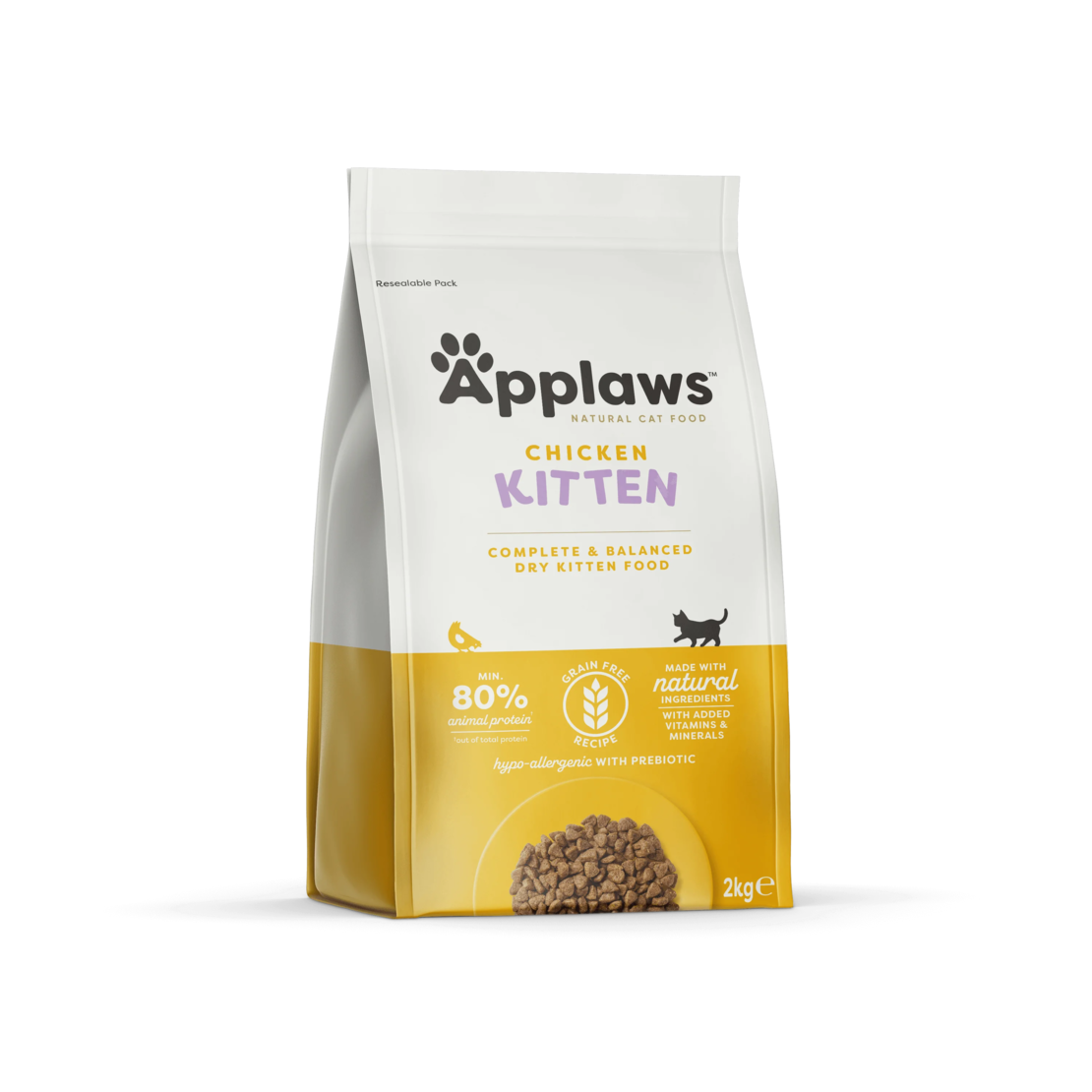 Applaws Kitten Chicken - суха храна за малки котета до 1г. и бременни и кърмещи котки с 80% пиле - 2кг