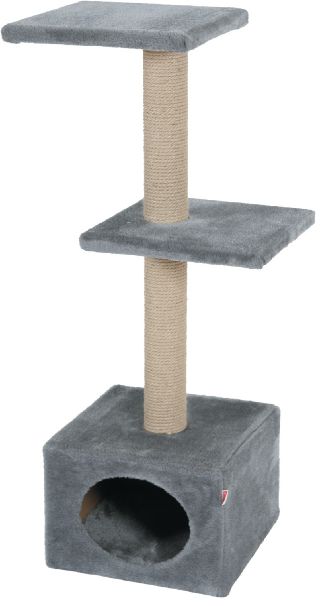 Драскалка Zolux DUO CAT TREE с къщичка и две площадки, 40см х 30см х 87см Бежов