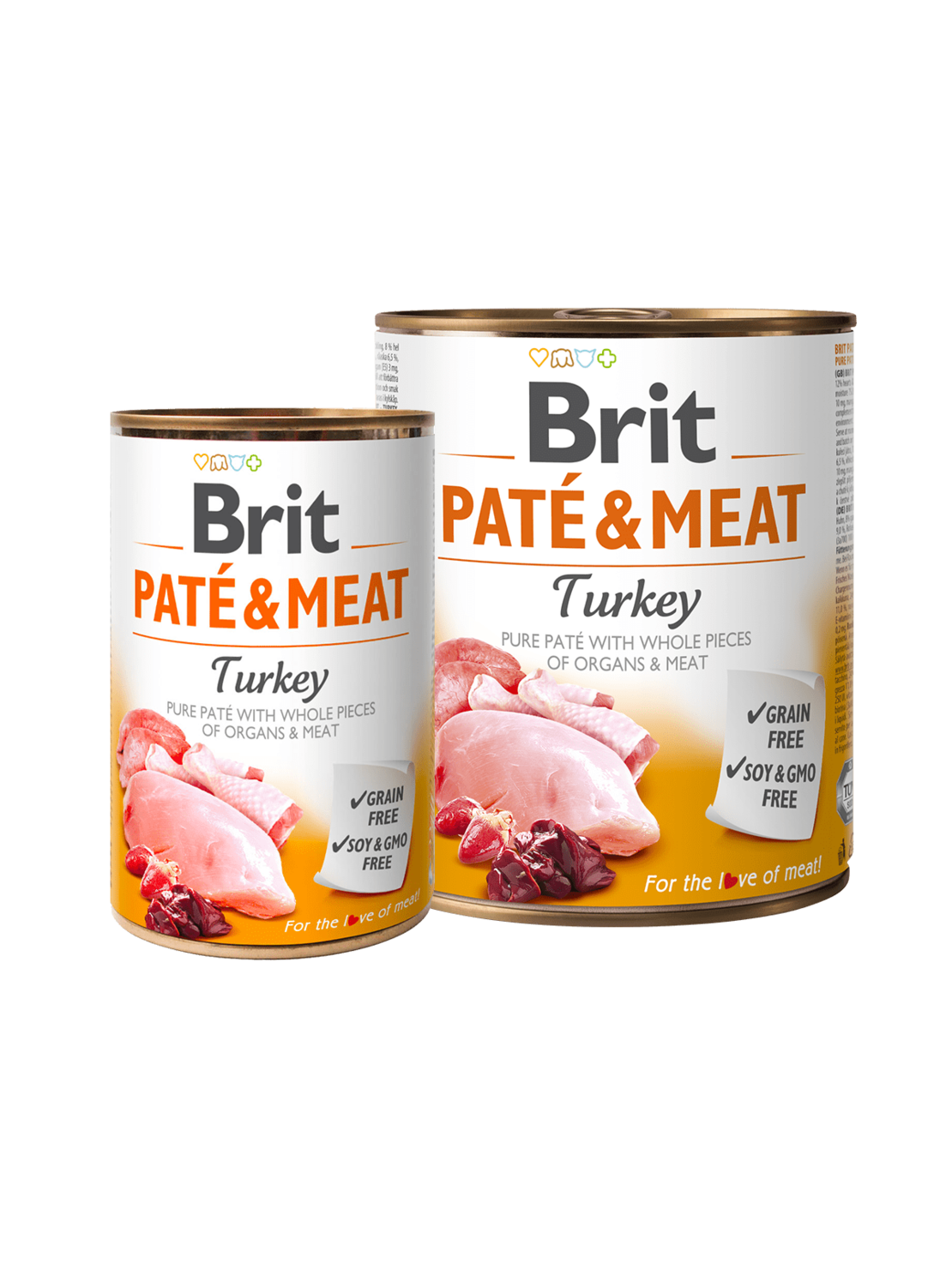 BRIT PATÉ & MEAT – TURKEY – консервирана храна за кучета с 26% прясно пуешкоо 24% пилешко 0.800 кг.