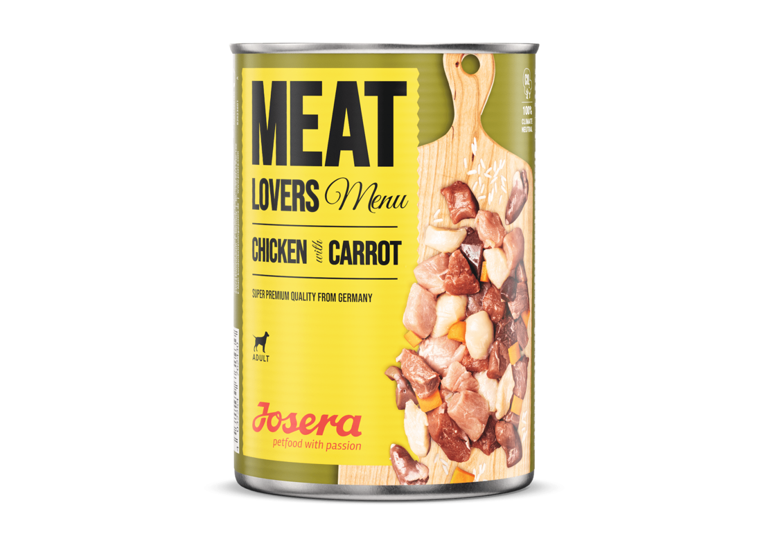Josera Meat Lovers Menu консерва с пилешко и моркови за израснали кучета - 400 гр