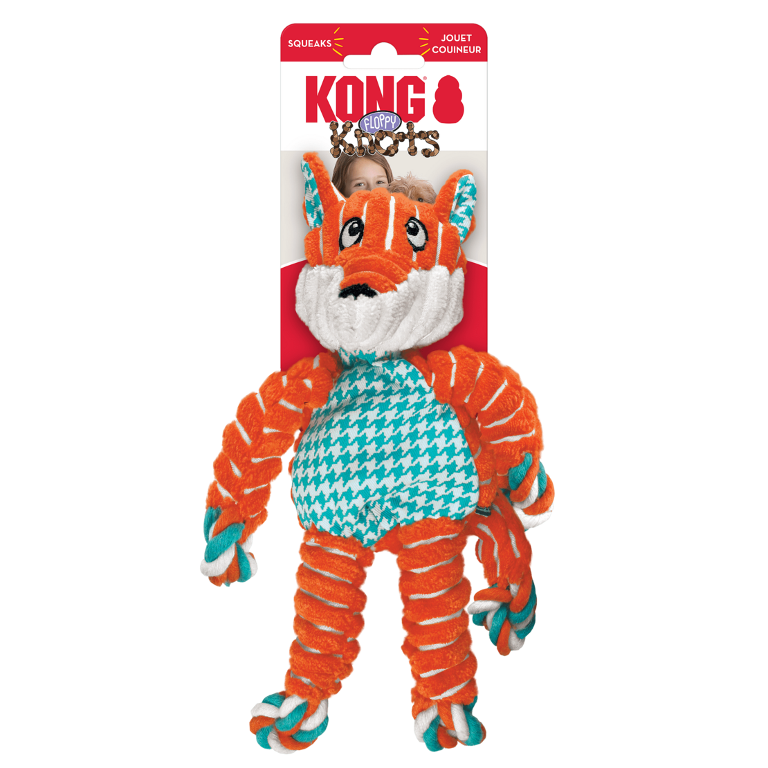 KONG FLOPPY KNOTS FOX SMALL/MEDIUM