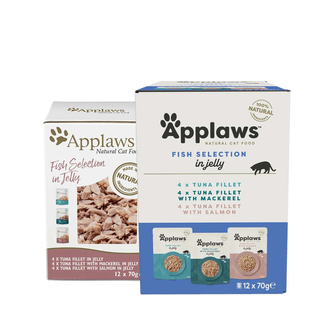 Applaws Fish Selection in Jelly - Паучове за котка с риба в желе комбинирани 12x70гр