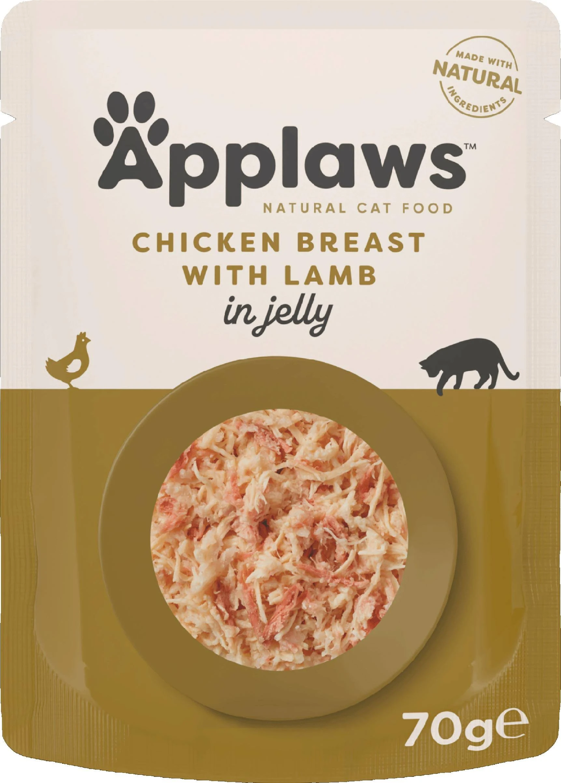 Applaws Chicken with Lamb in Jelly - Пауч за котка пиле и агне в желе 70г