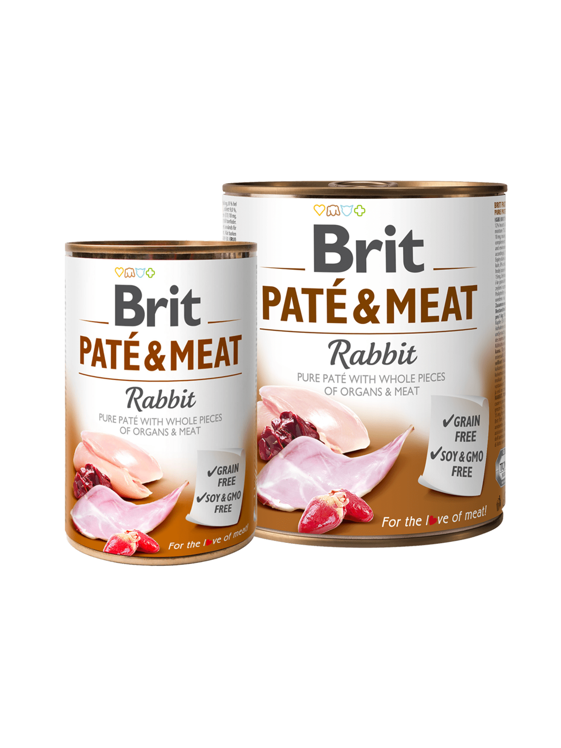 BRIT PATE & MEAT RABBIT – консервирана храна за кучета с 27% прясно заешко месо 0.800 кг.