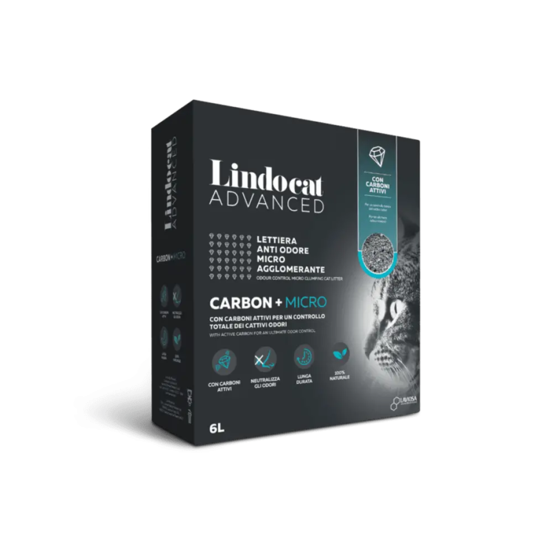 Lindo Cat Advanced Carbon+Micro котешка постелка, 6 л