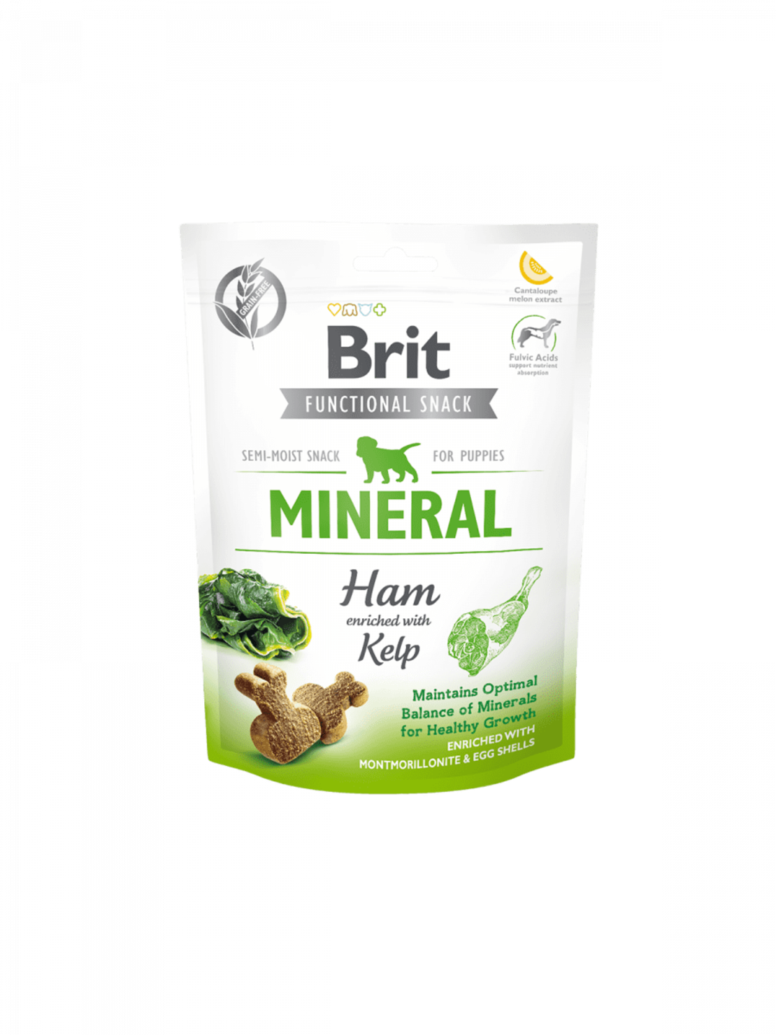 Brit Care Dog Functional Snack Mineral Ham for Puppies – лакомство за кученца с шунка и водорасли 150гр. 0.150 кг.