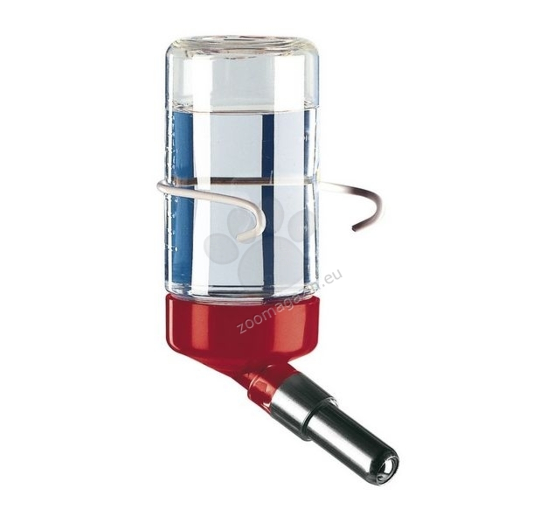Ferplast - Drinky 75 l180 - кръгла поилка с метално захващане /червена, бяла / 7 / 4 / 11 cm - 0,075 L