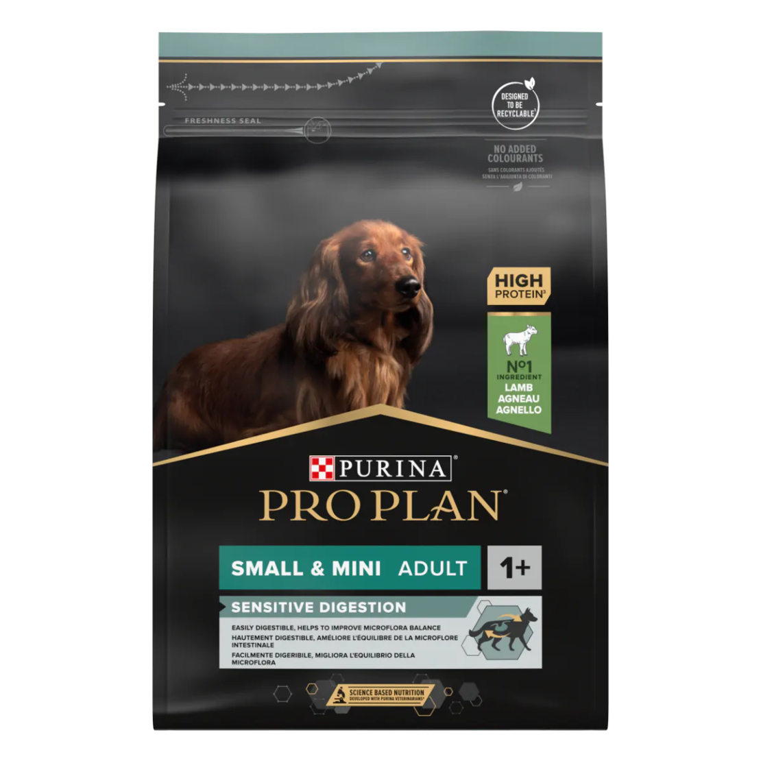 Purina Pro Plan Adult Small and Mini Sensitive Digestions - суха храна за израснали кучета от дребни и мини породи с агне - 3 кг