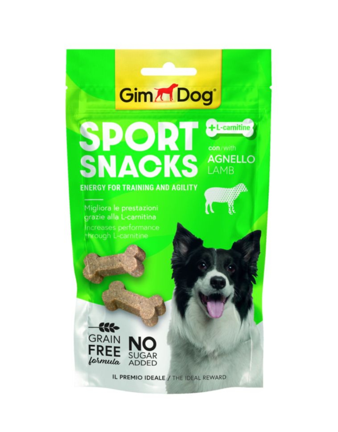 GimDog Sport Snacks – Мини кокалчета с агнешко 60 г. Лакомство за кучета с L-карнитин..