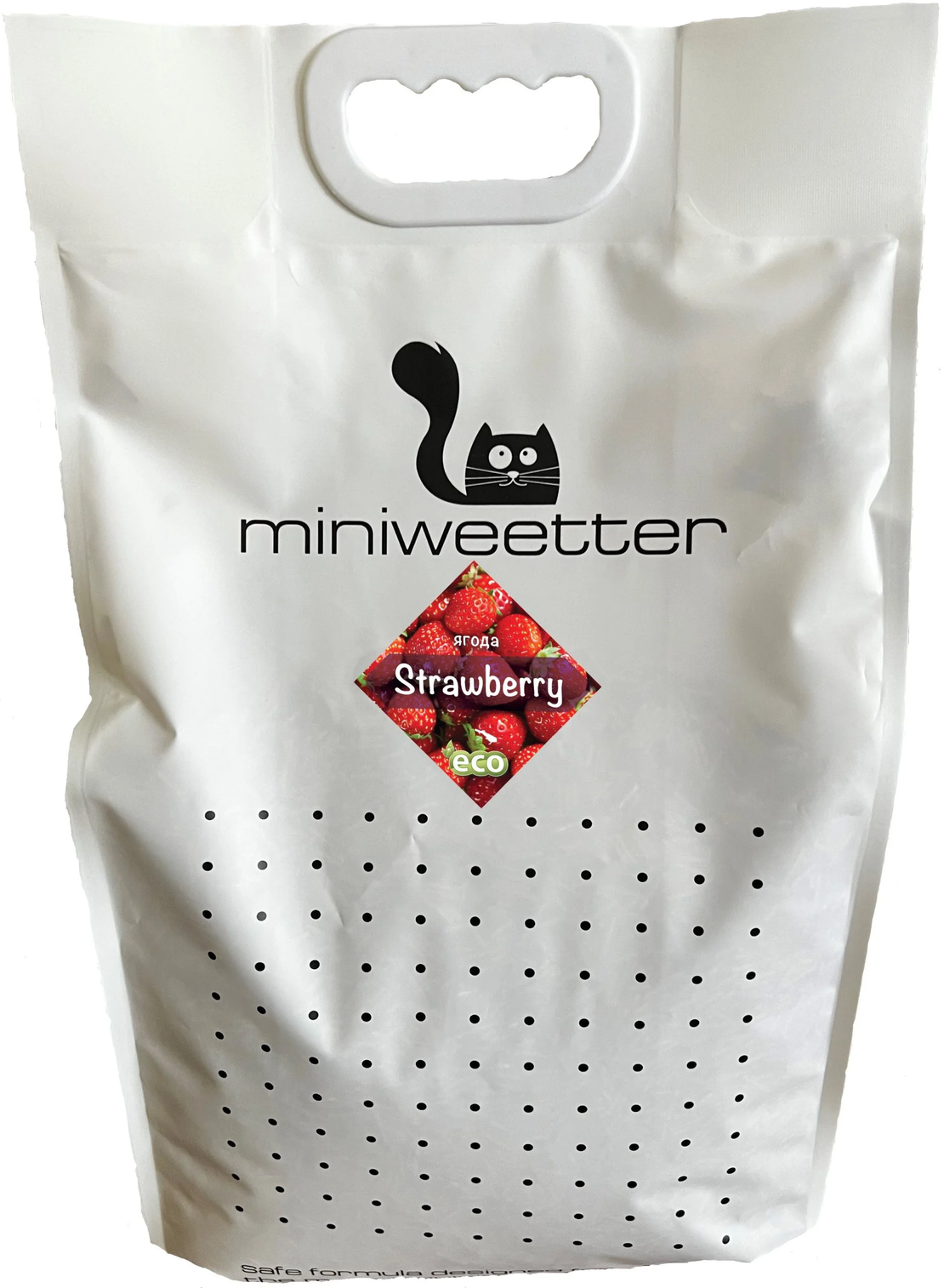 Miniweetter Strawberry - Биоразградима соева котешка тоалетна с аромат на ягода - 18л