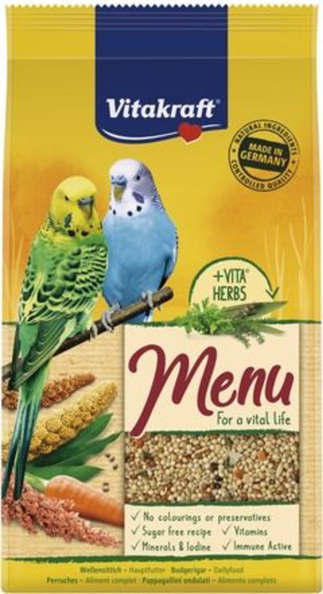 Храна за вълнисти папагали - 1кг Vitakraft Premium Menu