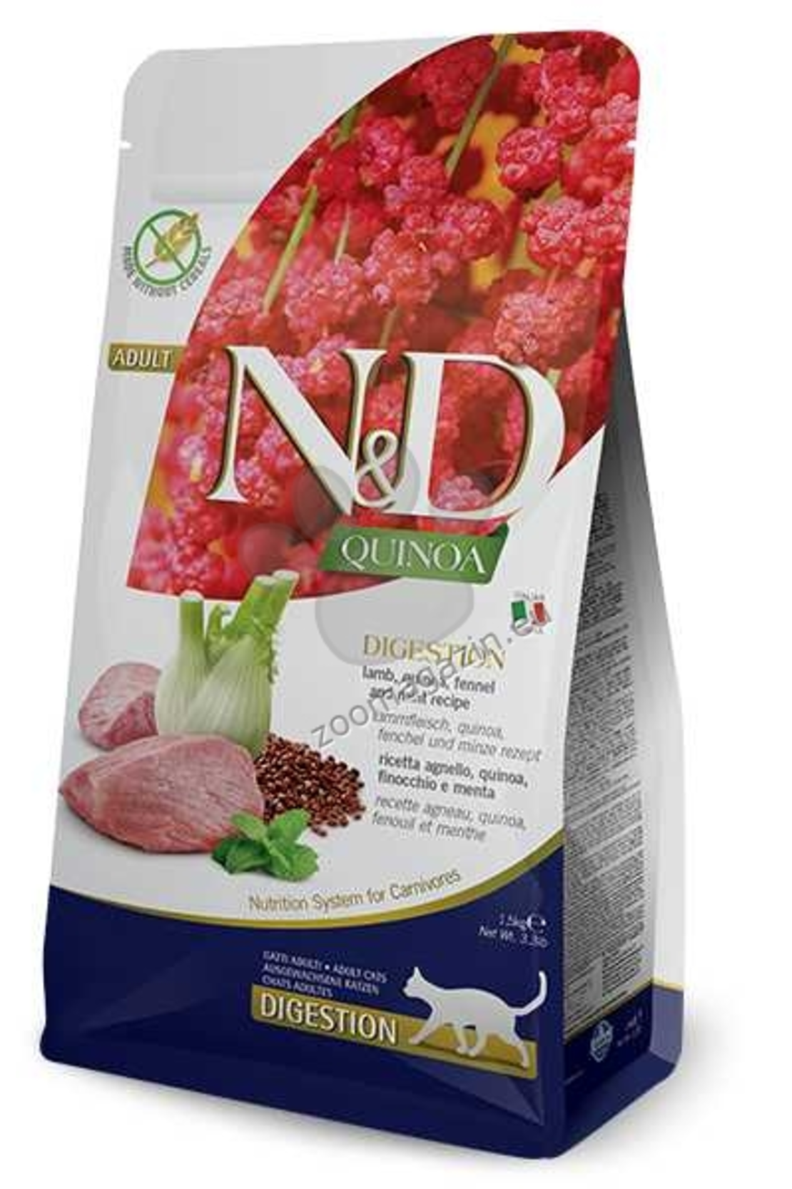 N&D CAT QUINOA DIGEST LAMB 1.5 KG с агнешко и копър
