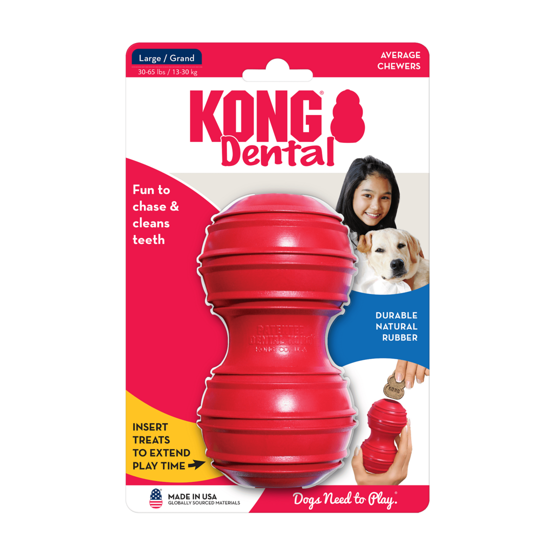 KONG Dental дентална играчка за големи кучета