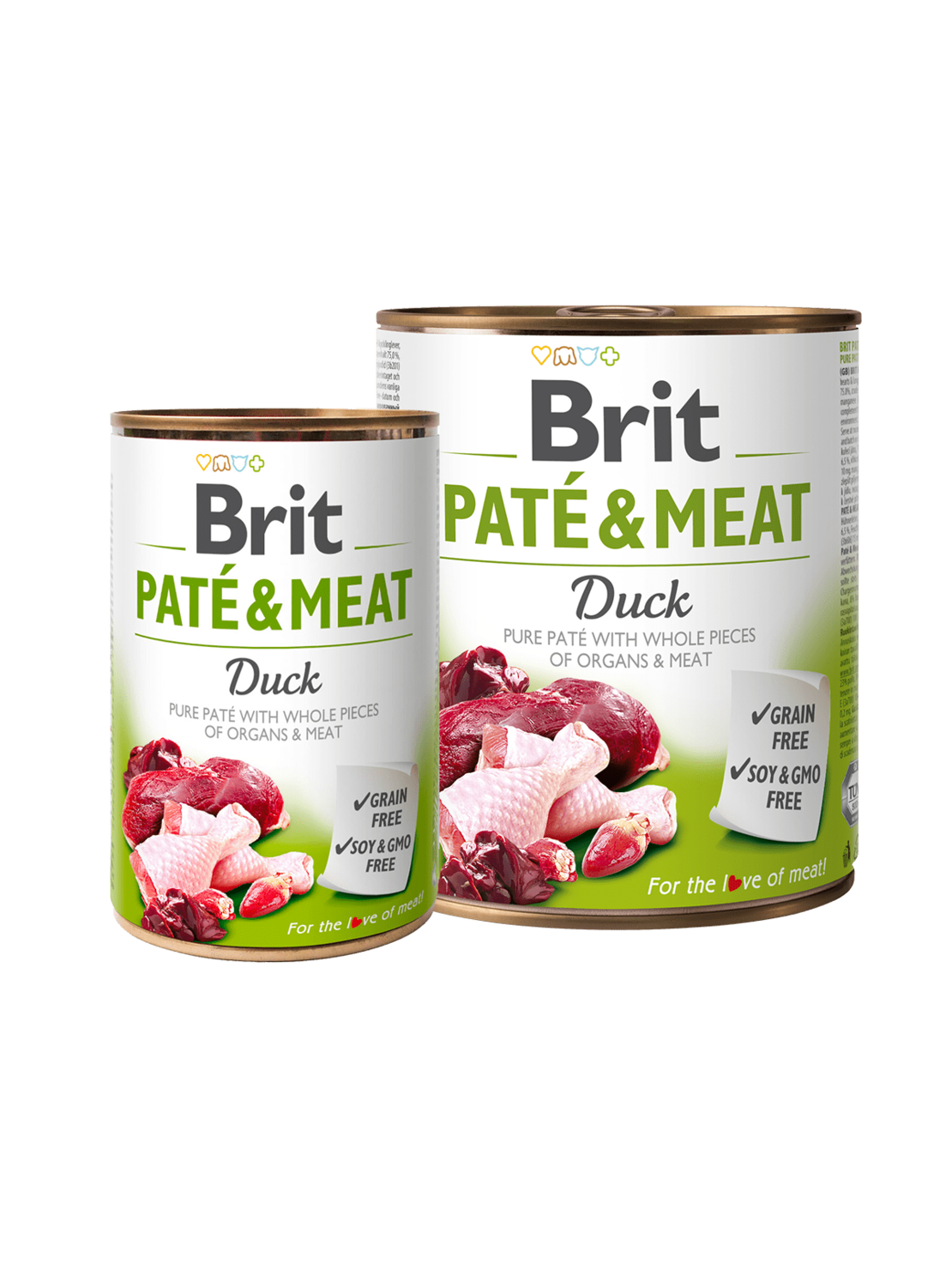 BRIT PATÉ & MEAT DUCK- консервирана храна за кучета с 27% прясно патешко месо и 23% пилешко месо 0.400 кг.