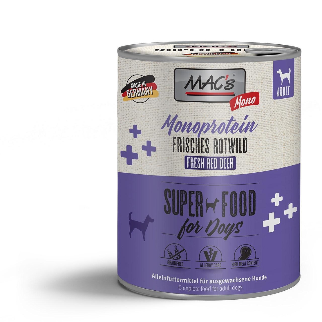 Mac's Dog Monoprotein консерва с 99% еленско месо за кучета -  800 гр