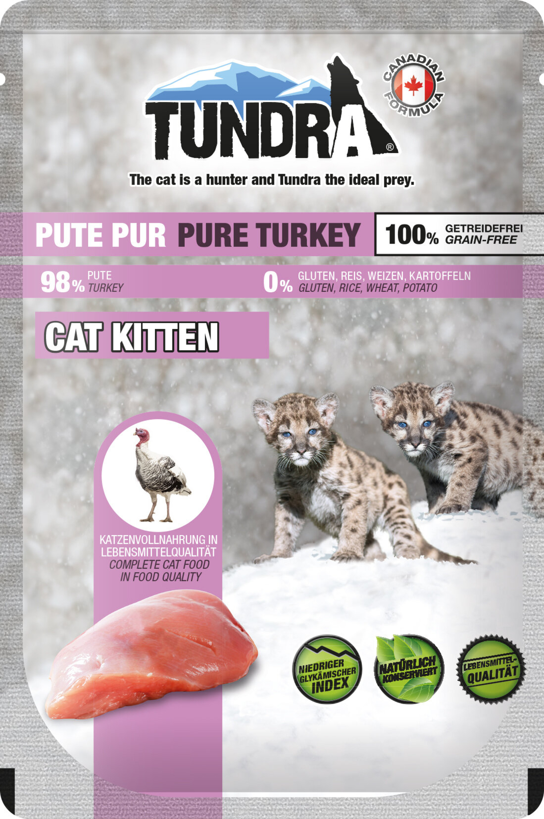 Tundra Kitten пауч чисто пуешко - храна за подрастващи котки - 100гр
