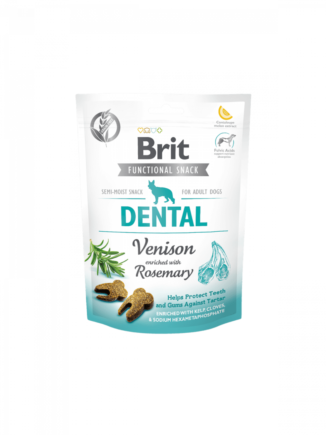 Brit Care Dog Functional Snack Dental Venison – дентално лакомство с еленско и розмарин 150гр. 0.150 кг.
