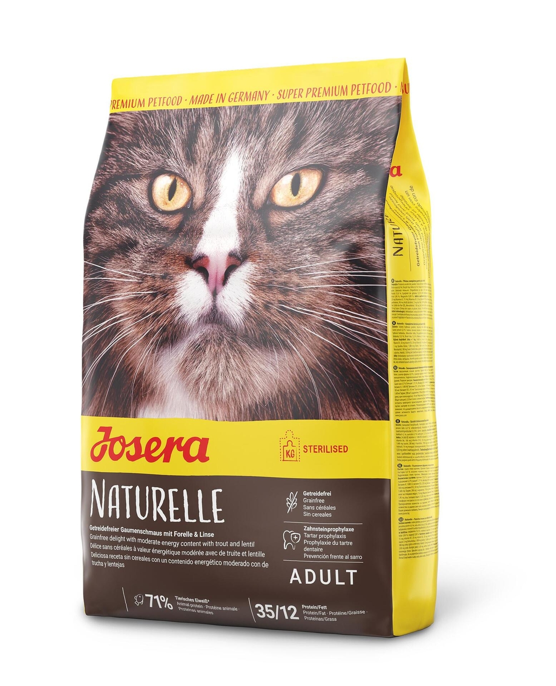 Josera Cat Naturelle Grainfree - храна за котки с леща и пъстърва - 2 кг