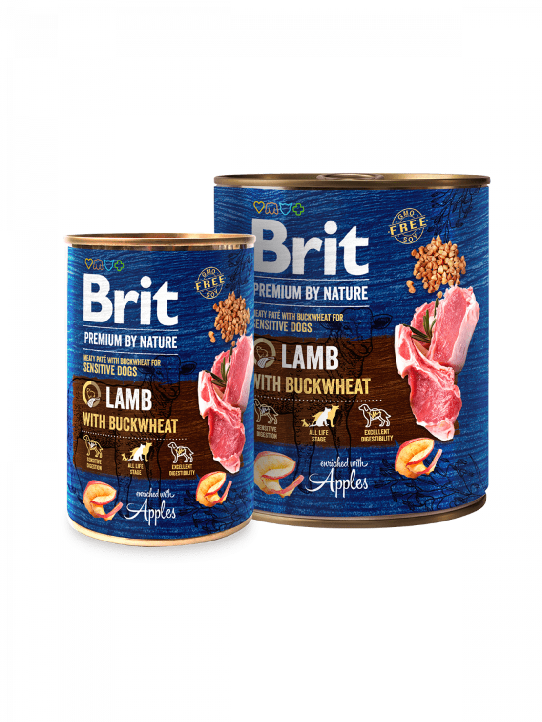 Brit Premium by Nature Lamb with Buckwheat – консервирана храна за кучета с агнешко и елда 0.800 кг.