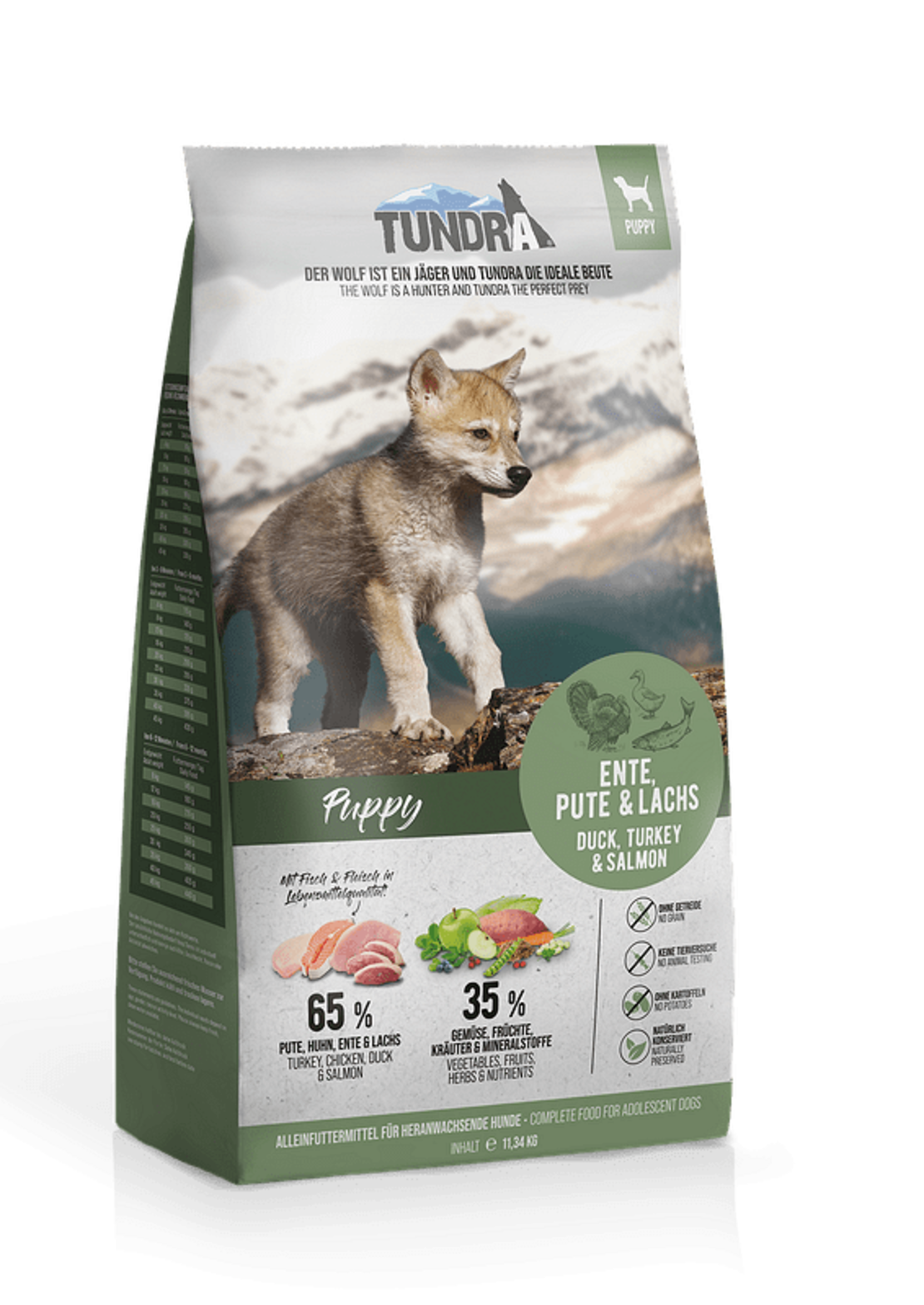 Tundra Puppy - храна за бременни, кърмещи и подрастващи кучета от всички породи -  11.34 кг